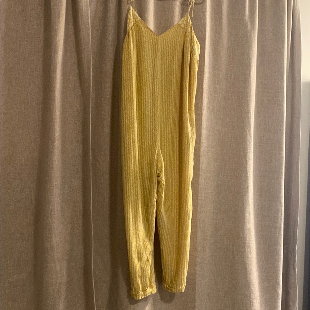 Yellow Striped Jumpsuit